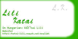 lili katai business card